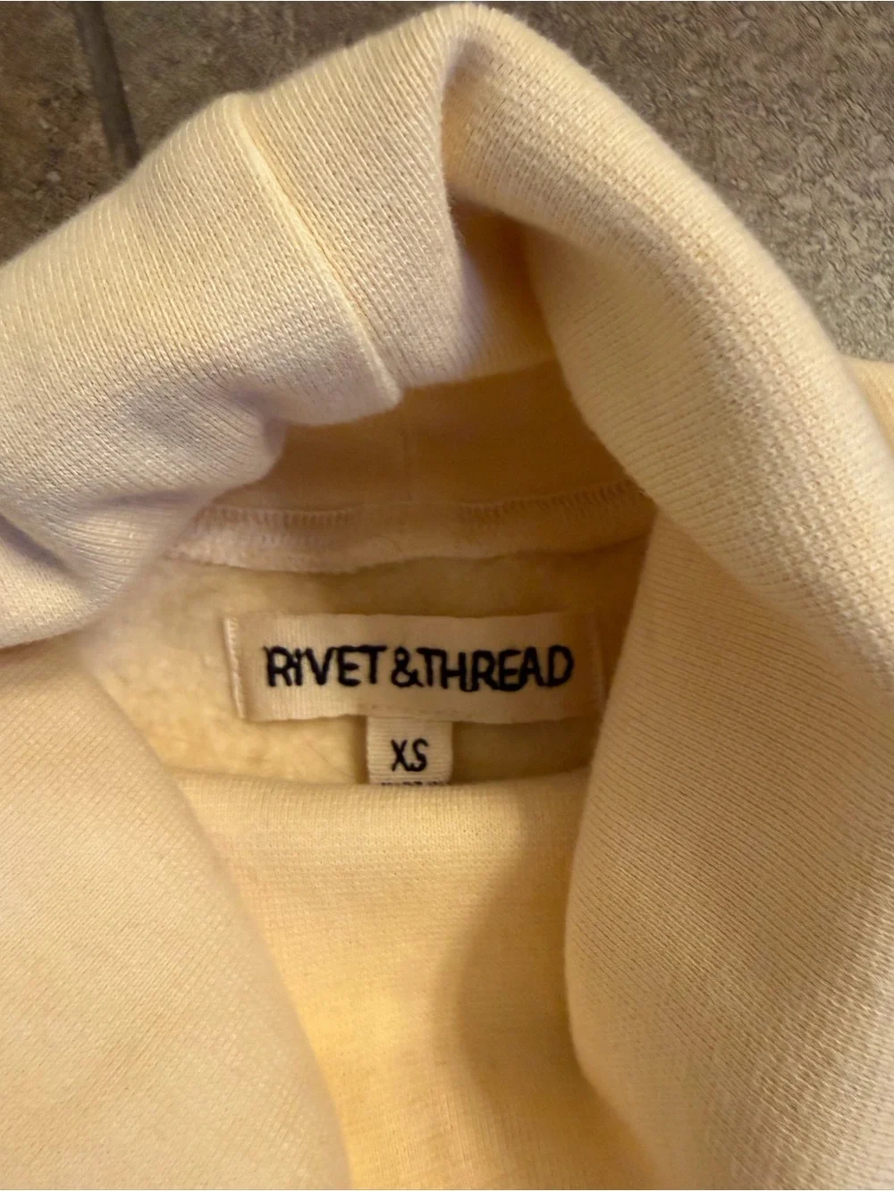 Madewell Cream Turtleneck Sweatshirt with Pink & Green Floral Print